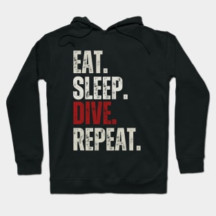 Eat Sleep Dive Repeat, Funny Diving Sayings Hoodie